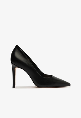 Lou High Stiletto Black Pump Crafted Minimal
