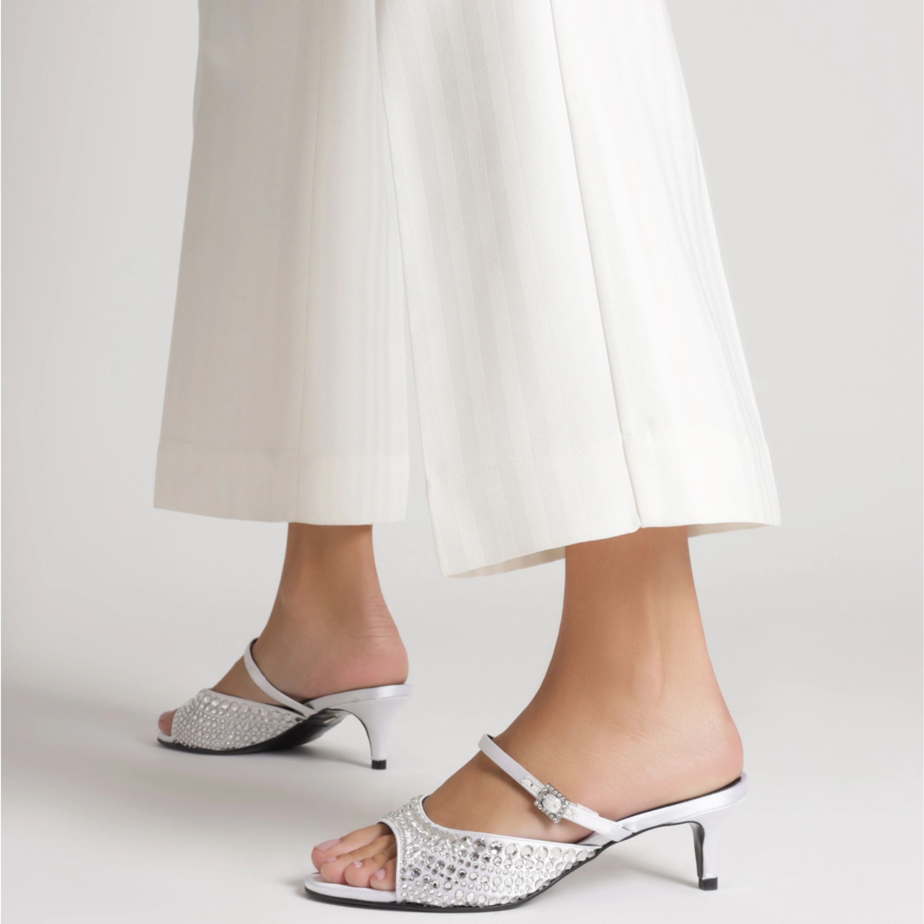 Louise Low Satin Sandal Tailored For Life Curated City