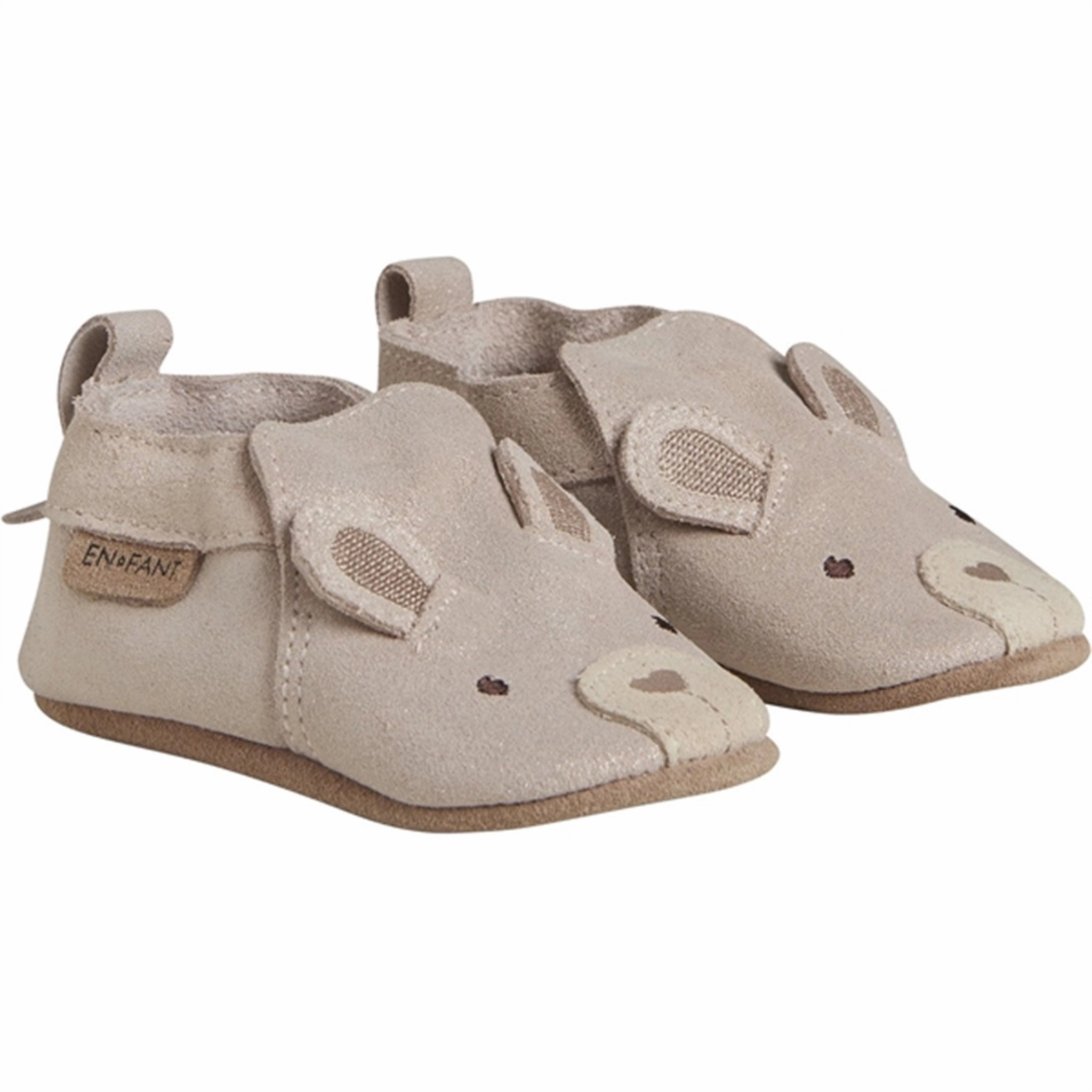 En Fant Slippers Ruskind Rose Dust Pure Lineswear