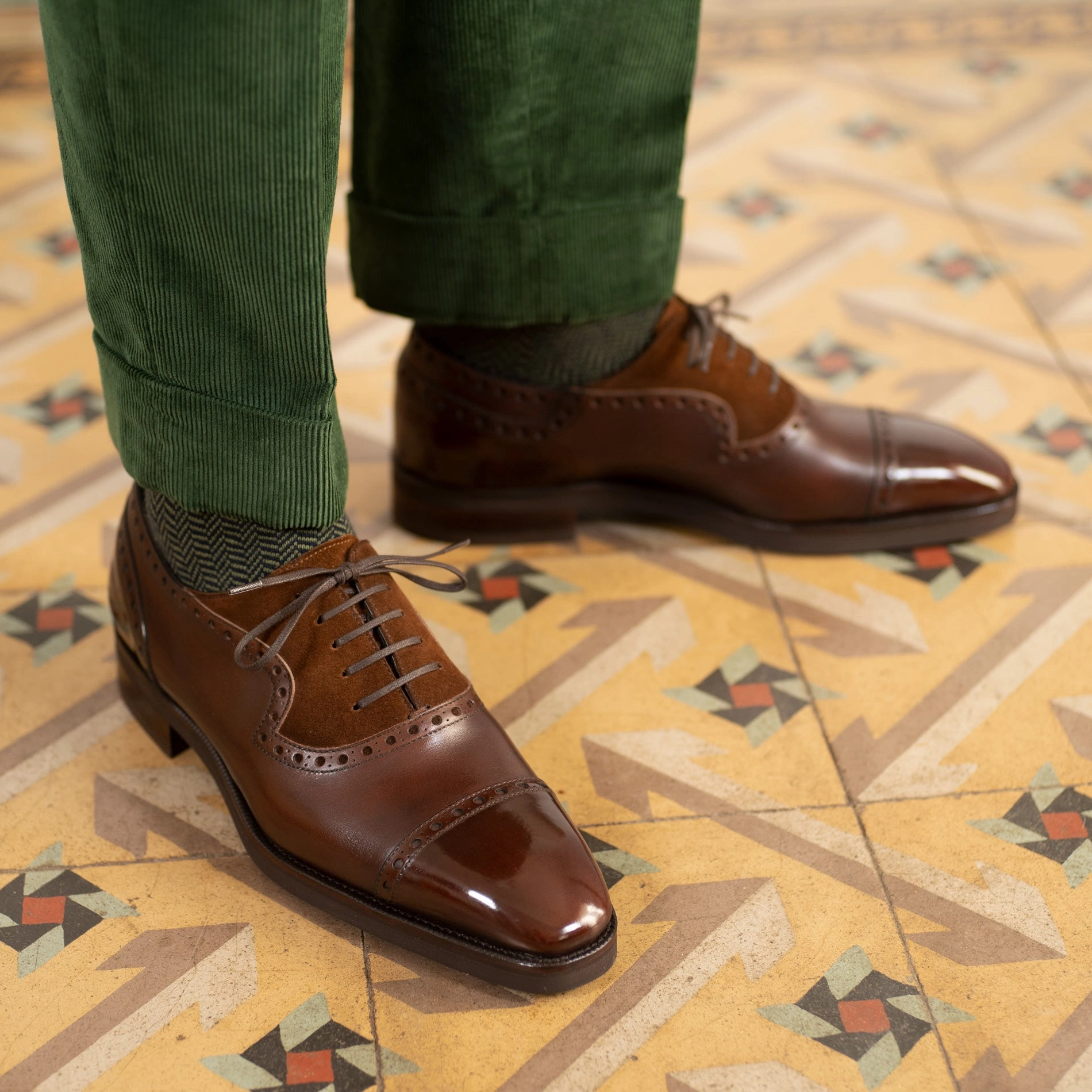 Flex And Fit Vicente Adelaide Oxford Mto - Dark Chestnut