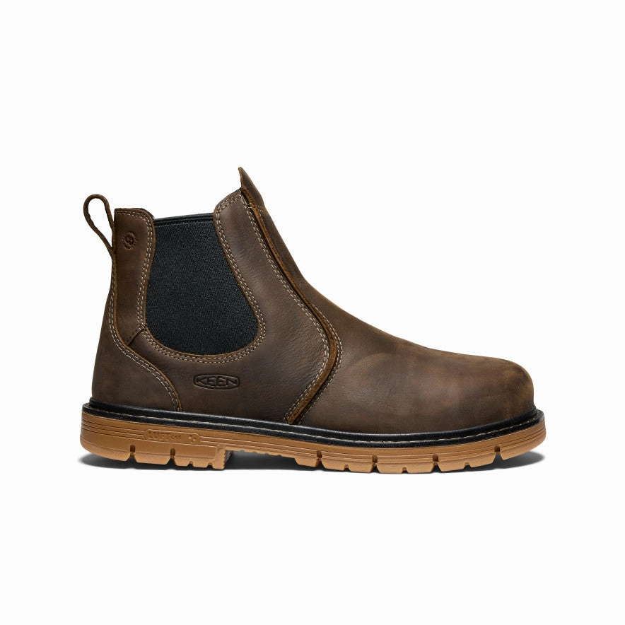 Style Forward Men'S San Jose Chelsea 90 Heel Boot (Aluminum Toe)  |  Cascade Brown/Gum