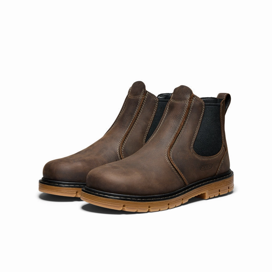 The Feel Factor Live-Core Men'S San Jose Chelsea 90 Heel Boot (Aluminum Toe)  |  Cascade Brown/Gum