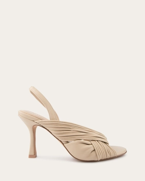 Lucky High Heel Sandals Sand Leather Design-Led Functional Aesthetic
