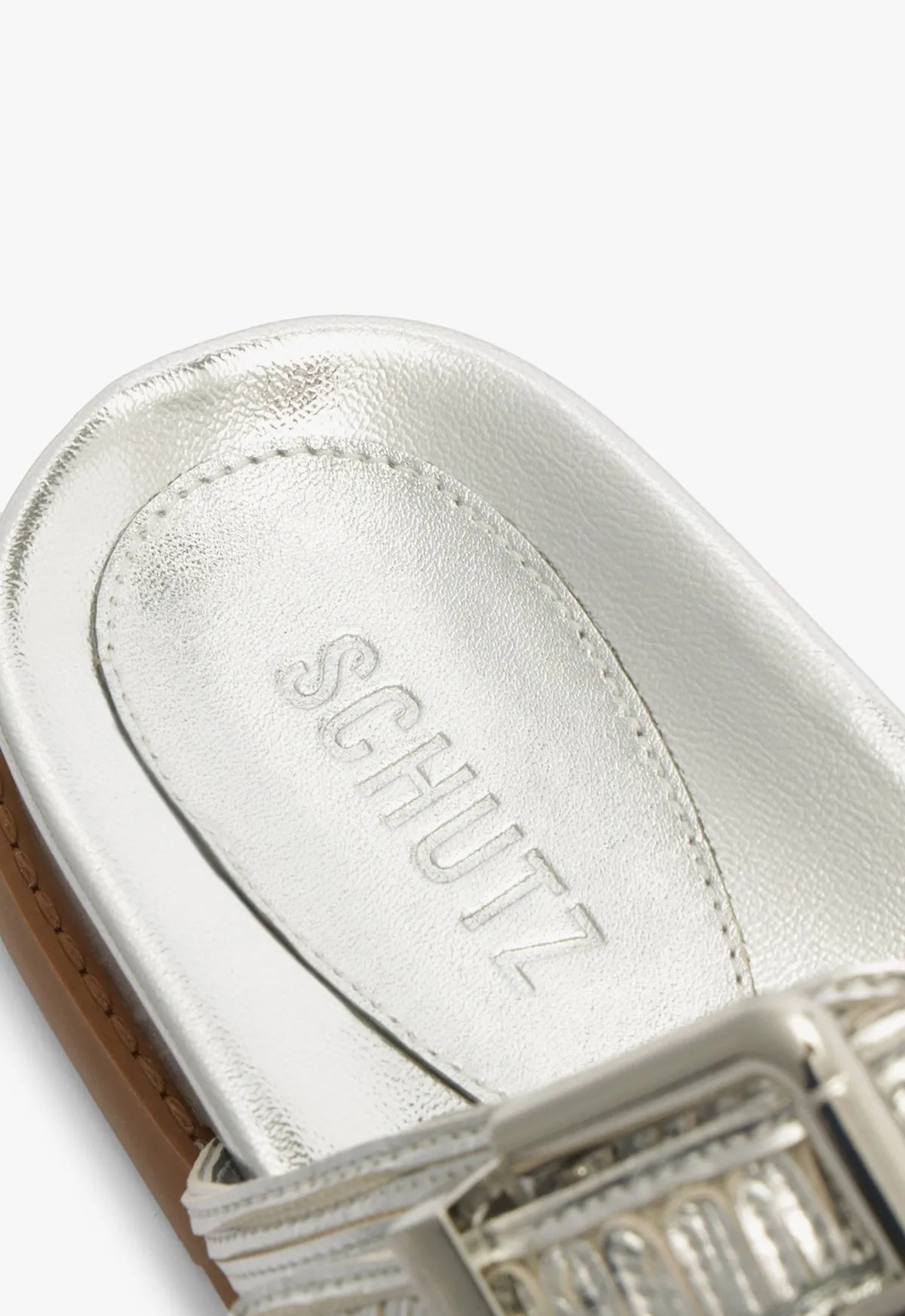 Anyday Style Lupita Buckle Sporty Metallic Sandal
