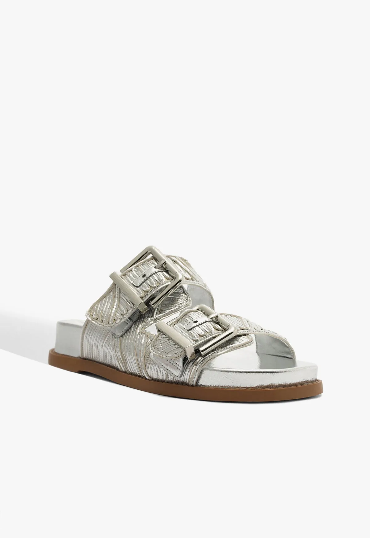 Lupita Buckle Sporty Metallic Sandal Modern Casuals