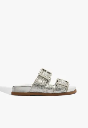 Crafted Evolution Cool Experience Lupita Buckle Sporty Metallic Sandal