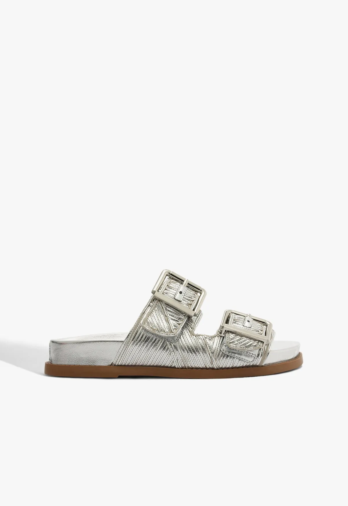 Crafted Evolution Cool Experience Lupita Buckle Sporty Metallic Sandal