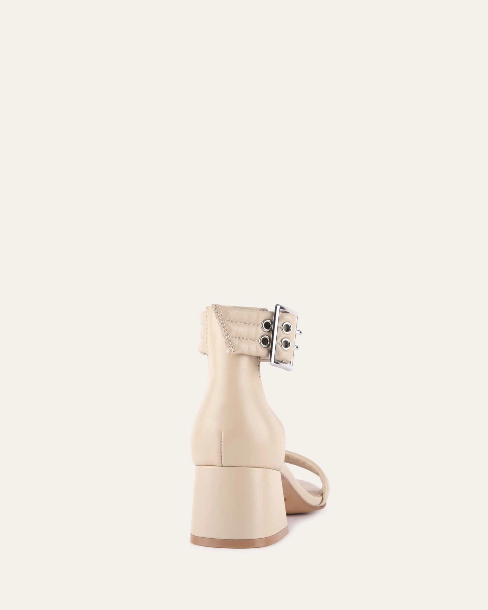 Everyday Core Comfort In Motion Lyric Mid Heel Sandals Sand Leather