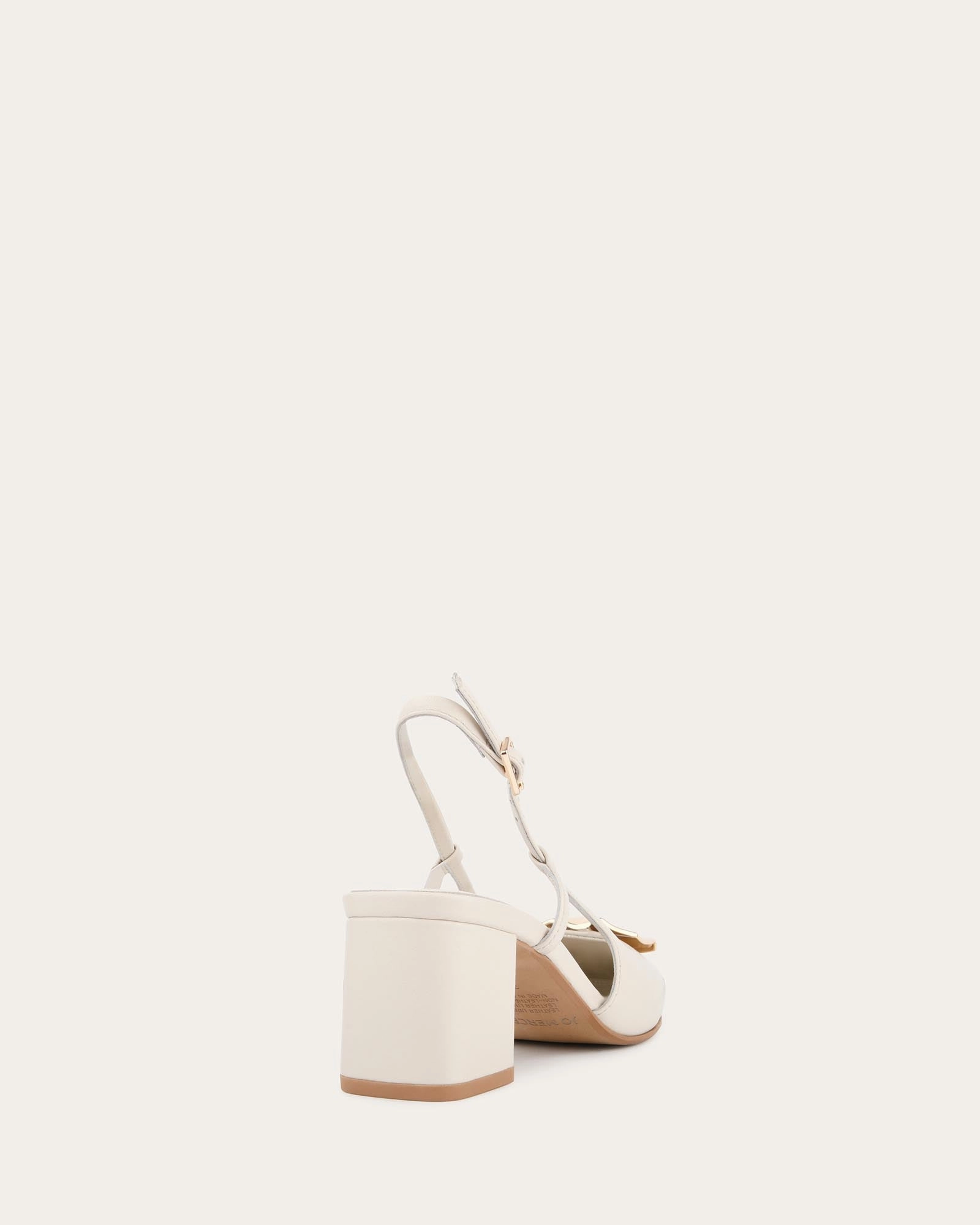 Form-Led Petra Low Heels Off White Leather