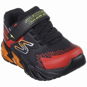 Skechers Flex Glow Bolt Sneakers Black Red Bold Harmony