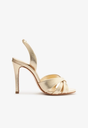 Keefa Sling Metallic Leather Sandal Everyday Outlook