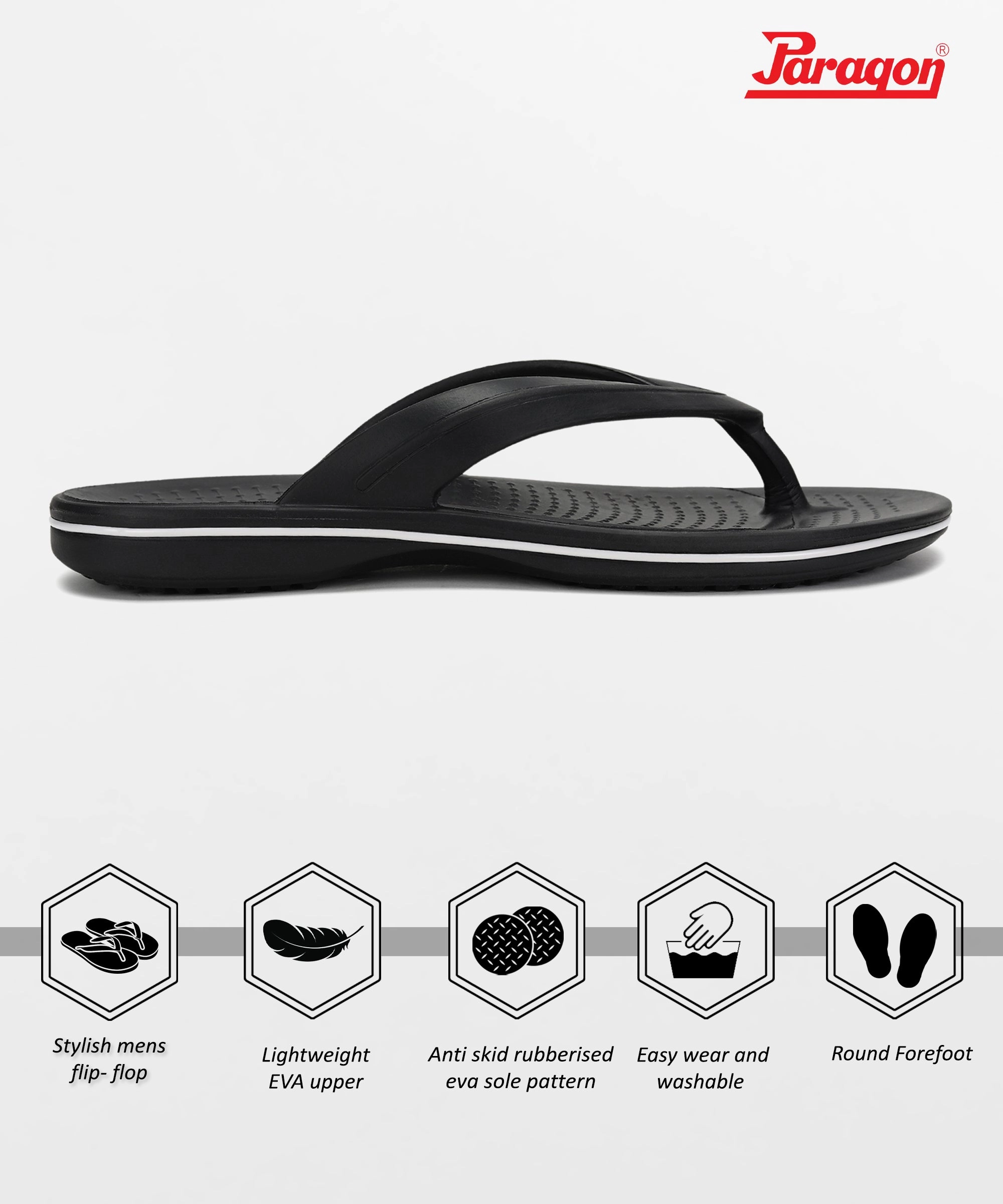 Paragon Evk1129G Men Stylish Lightweight Flipflops | Casual & Comfortable Daily-Wear Slippers For Indoor & Outdoor | For Everyday Use Clean City Core Modern Wearables