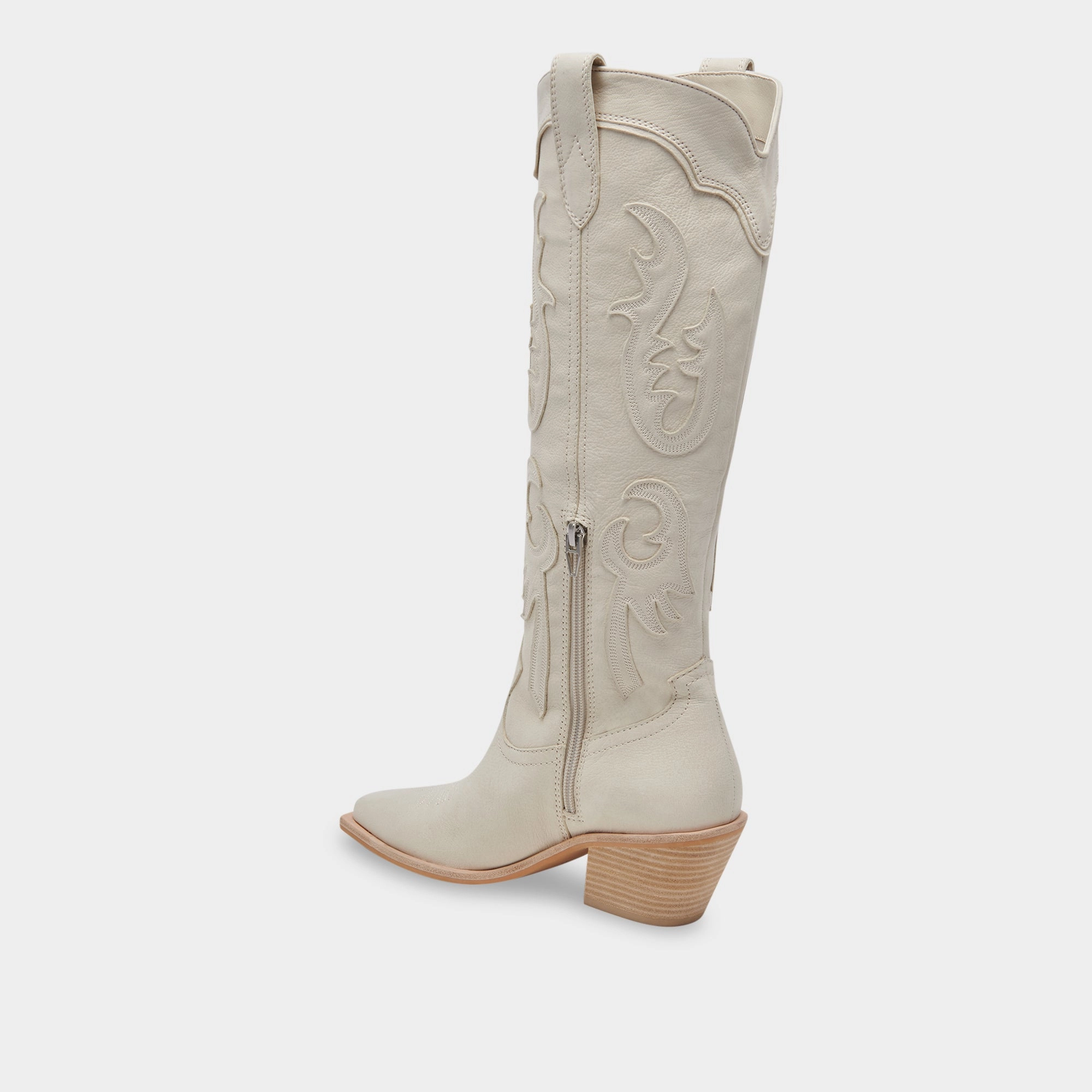 Samsin Boots Ivory Nubuck Tailored Utility