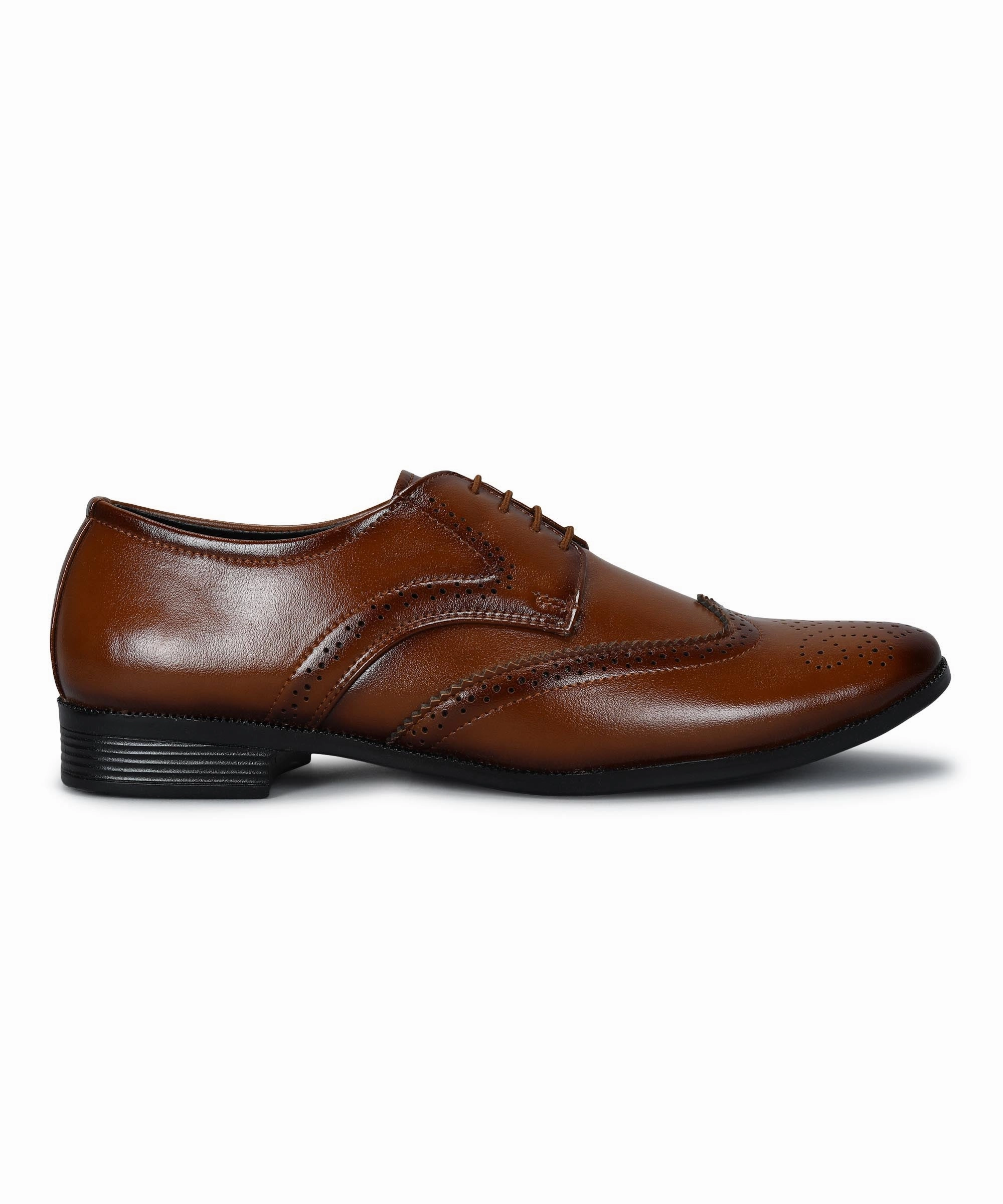 Urban Flowwear Paragon Men'S Tan Formal Shoes| Trendy, Durable & Sturdy For Outdoor Wear