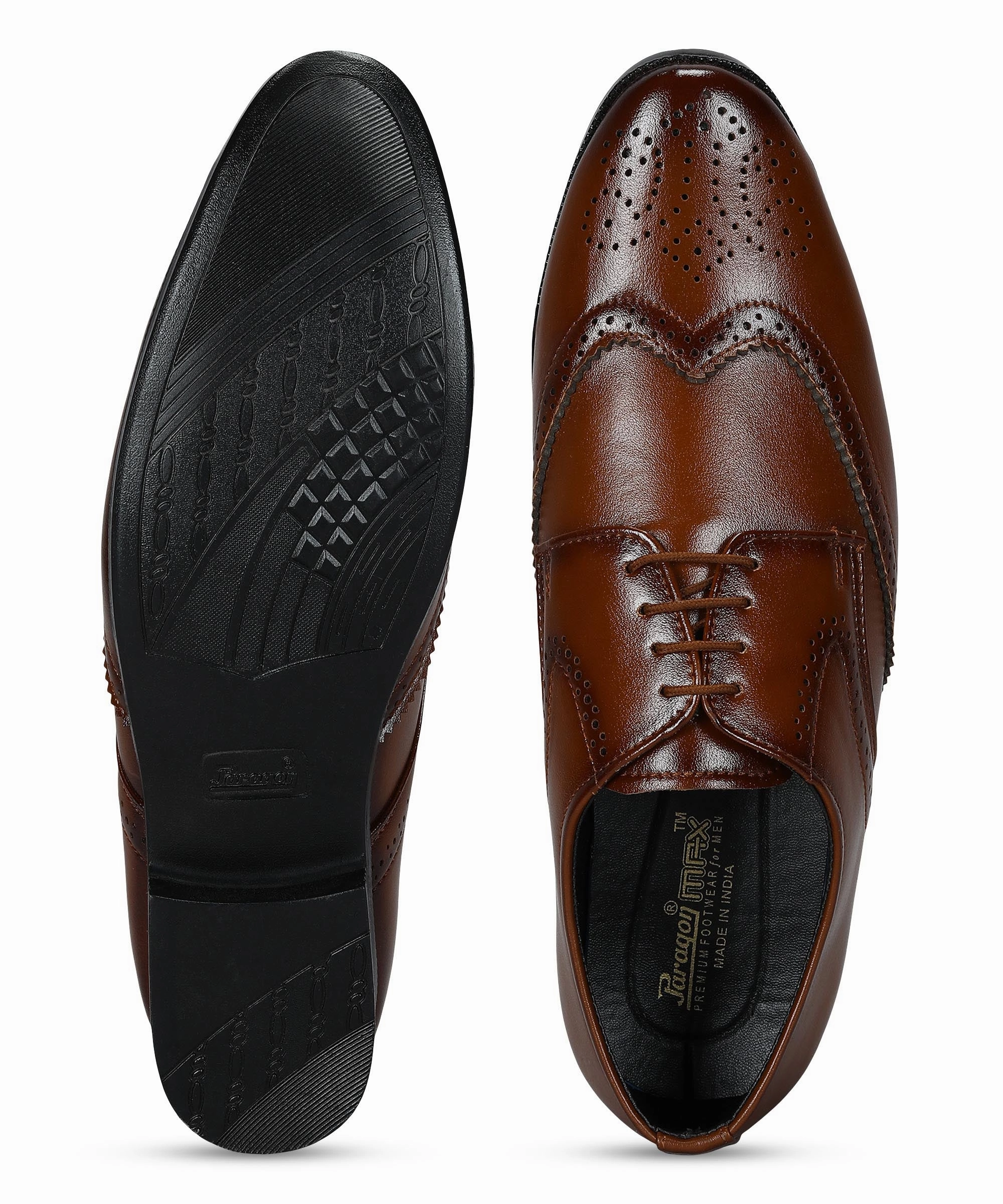 Paragon Men'S Tan Formal Shoes| Trendy, Durable & Sturdy For Outdoor Wear Functional Ease