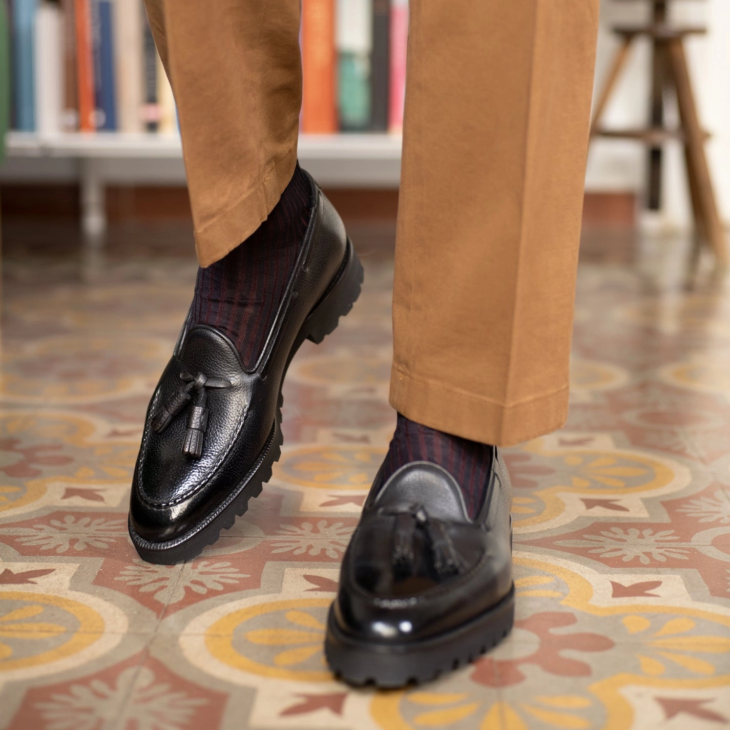Manolo Tassel Loafer - Onyx Patina City State