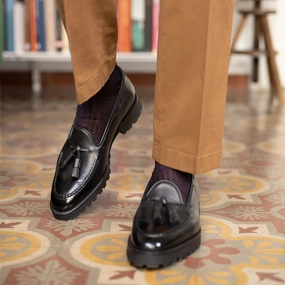 Manolo Tassel Loafer - Onyx Patina City State