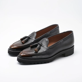 Form Meets Calm Manolo Tassel Loafer Mto - Ebony Handmade Patina