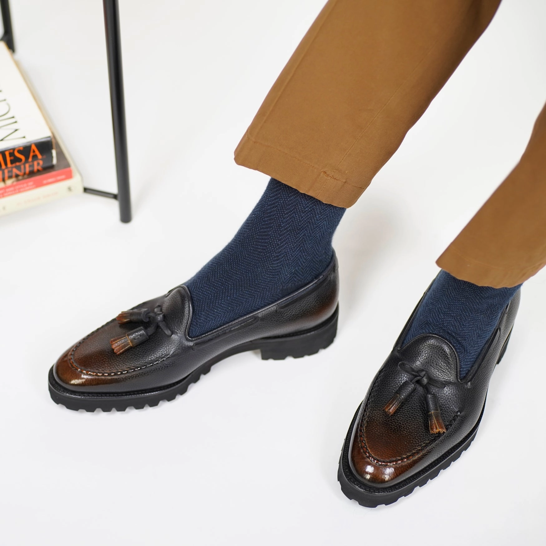 Manolo Tassel Loafer Mto - Ebony Handmade Patina Adaptive Aesthetic