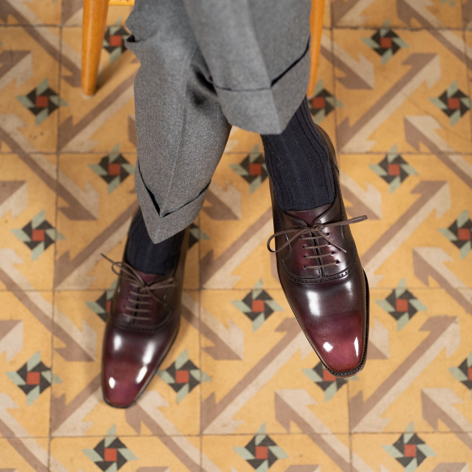 Marcel Adelaide Oxford Mto - Aubergine Patina Dayflow Gear Purpose-First Outfit