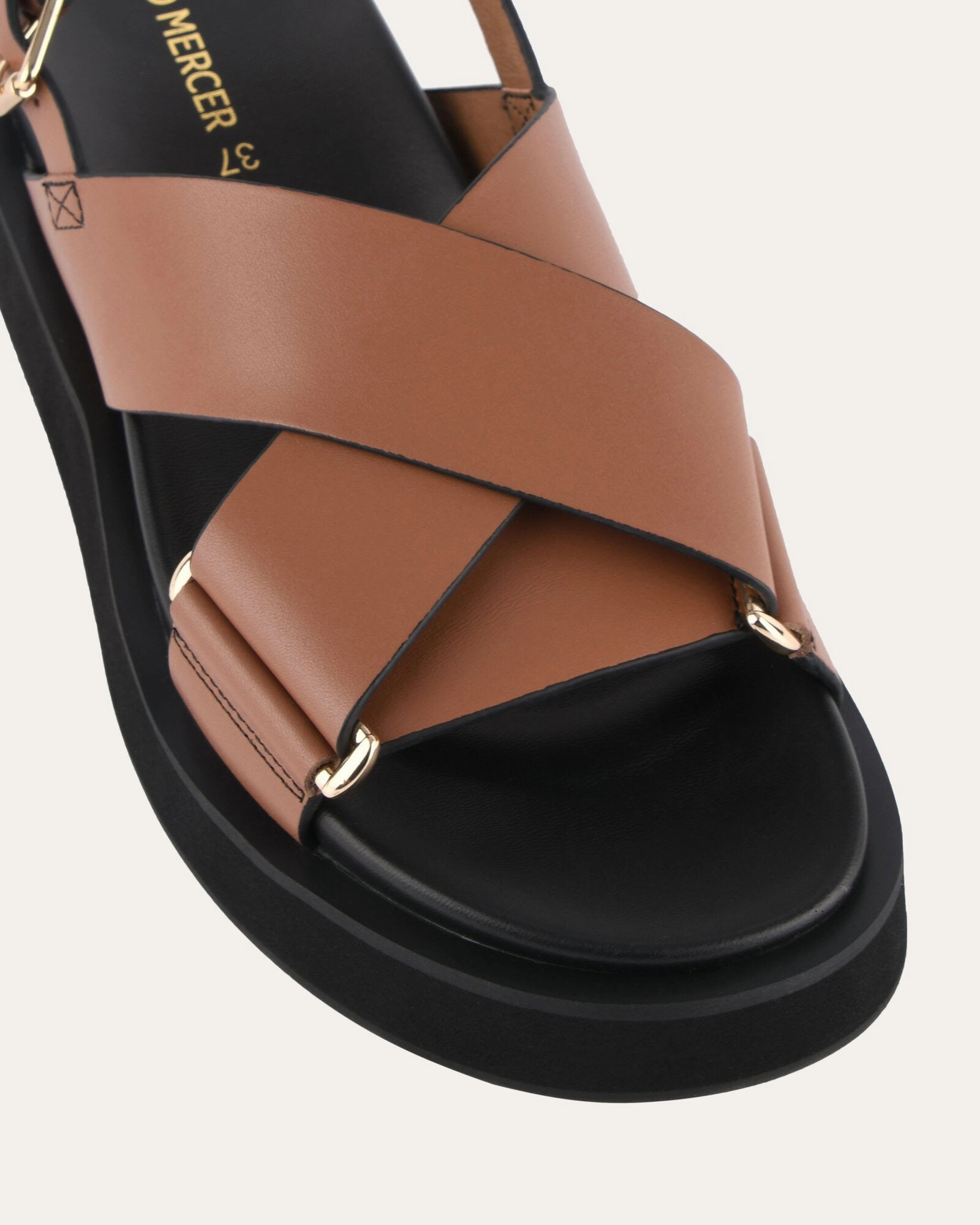 Marley Flat Sandals Dark Tan Leather Your Everyday Edge