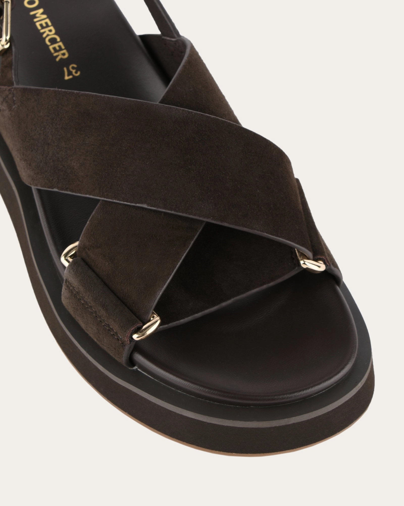 Edge And Ease Ready For Change Marley Flat Sandals Espresso Suede