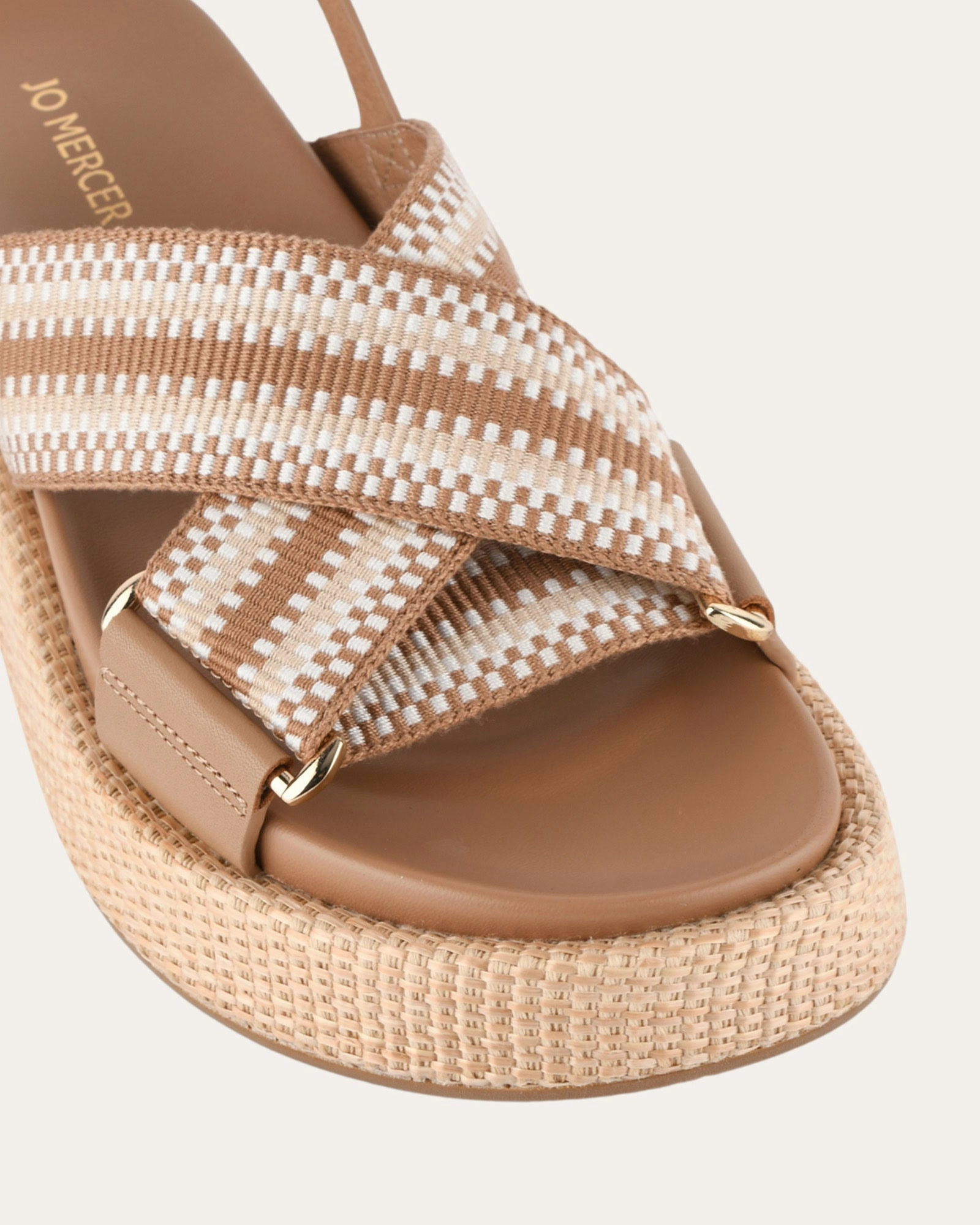 Live Refined Cool Crafted Marley Flat Sandals Tan Multi