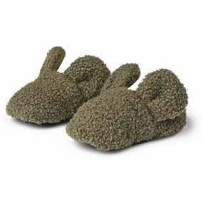 Life, Reimagined Premium Feel Marmar Bonded Teddy Olive Leaf Abal Fleece Booties