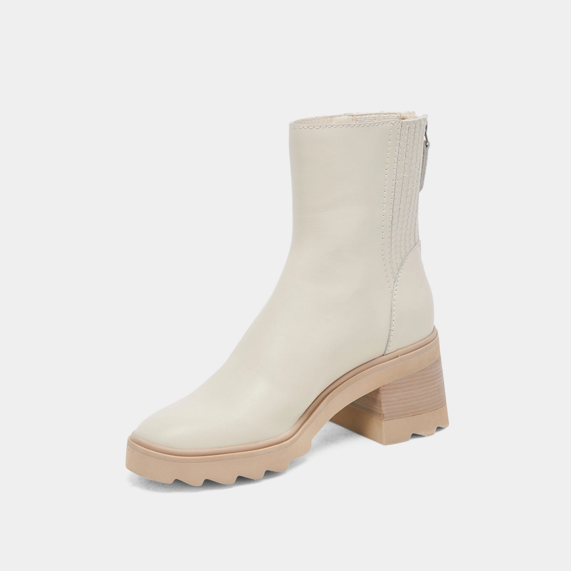 Martey H2O Wide Boots Ivory Leather Form Plus Function Cool And Clean