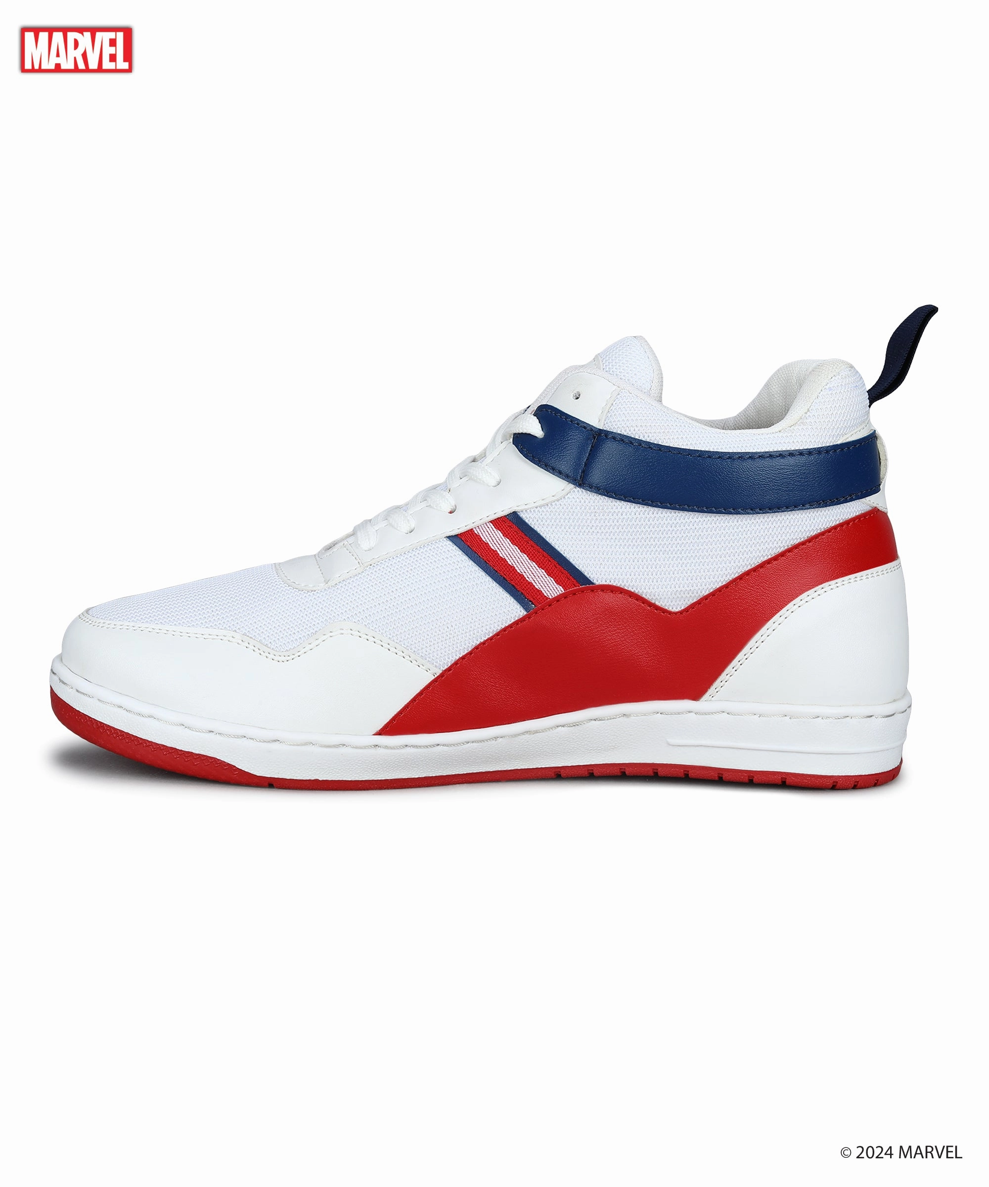 Easy Layering Shape Your Day Marvel Men'S White Casual Sneakers | Cushioned & Lace Up Outdoor Style