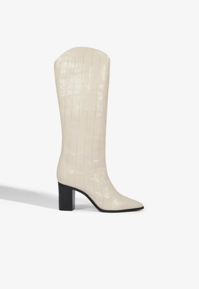 Pure Rhythm Maryana Block Crocodile-Embossed Leather Boot