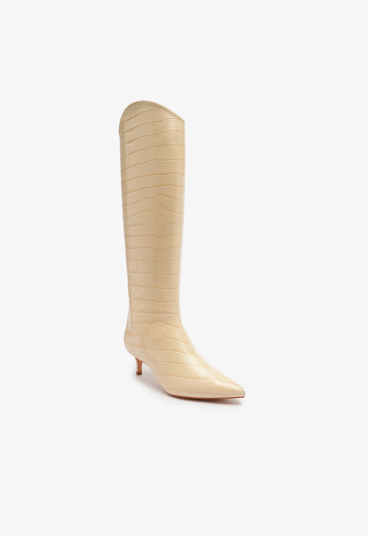 Maryana Lo Crocodile-Embossed Leather Boot Go-Mode Ready Clean Profile