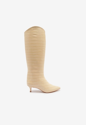 Active Ease Core Aesthetic Maryana Lo Crocodile-Embossed Leather Boot