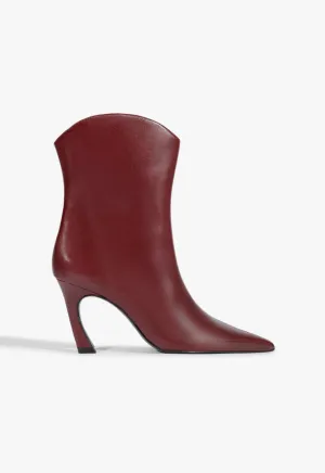 Maryann Curve Leather Bootie Form-Focused