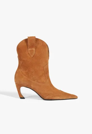 Maryann Curve West Suede Bootie Quiet City Style