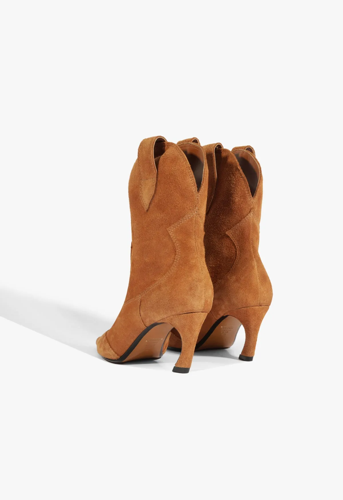 Maryann Curve West Suede Bootie Tailored Utility