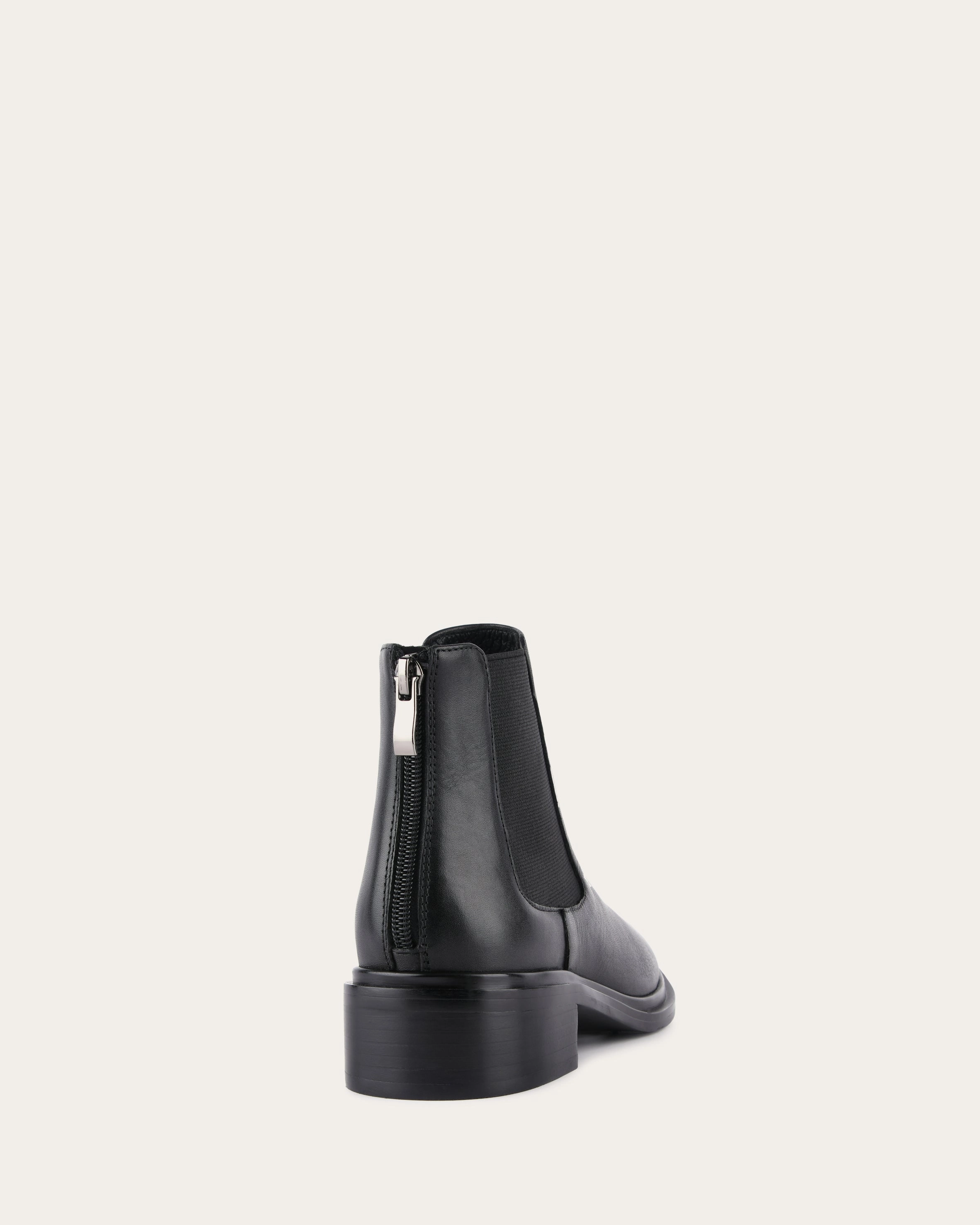Light-Living Melrose Flat Ankle Boots Black Leather