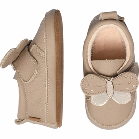 Melton Butterfly Leather Slippers Natural Smart Design Gear