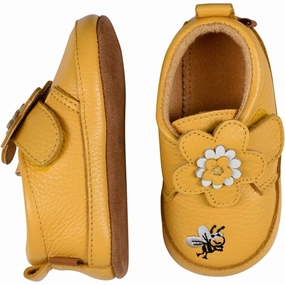 Motion Simplicity Motion-Minded Melton Flower Leather Slippers Mimosa