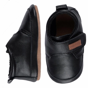 Melton Leather Slippers Classic Black Curated City