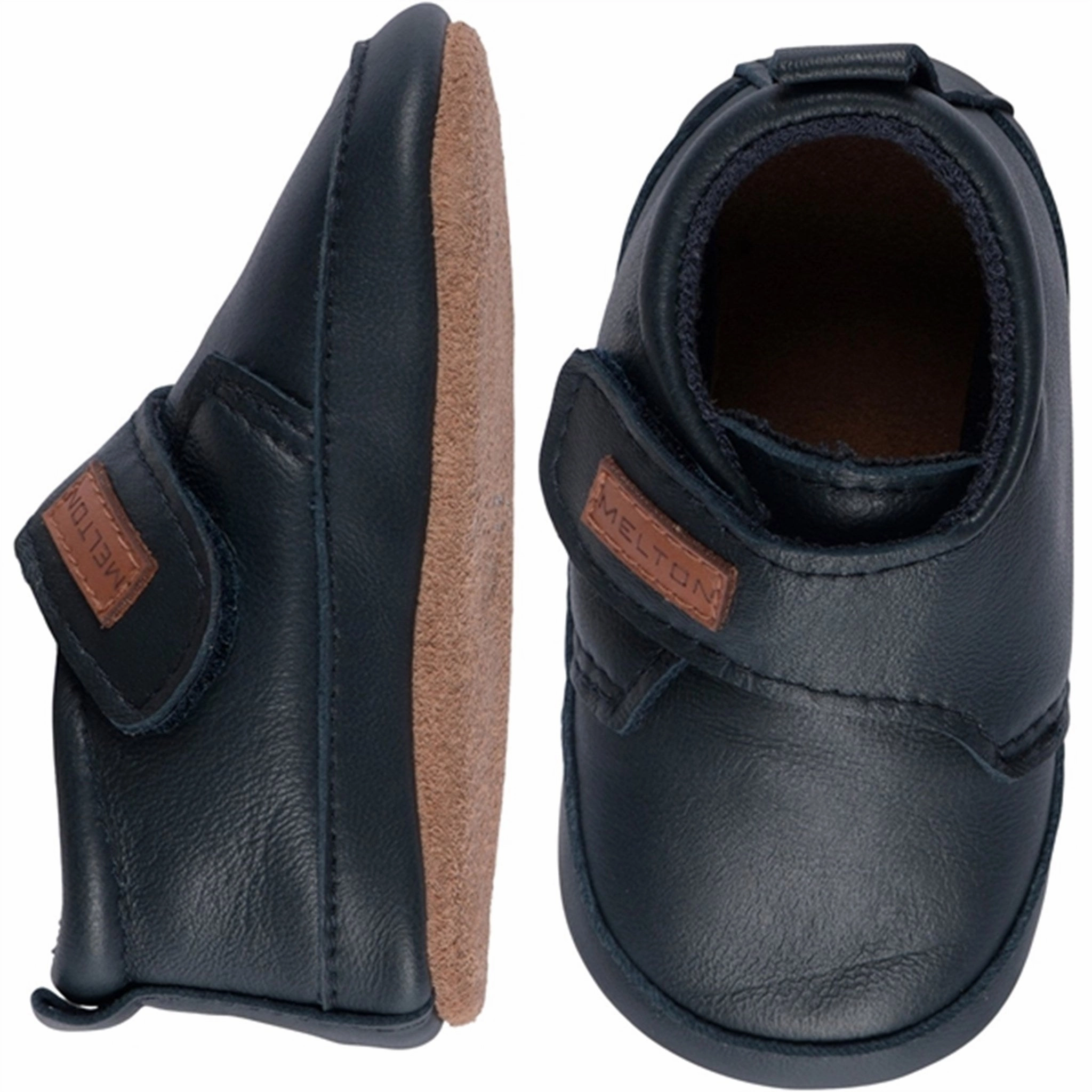 Melton Leather Slippers Classic Marine Streamlined Edge