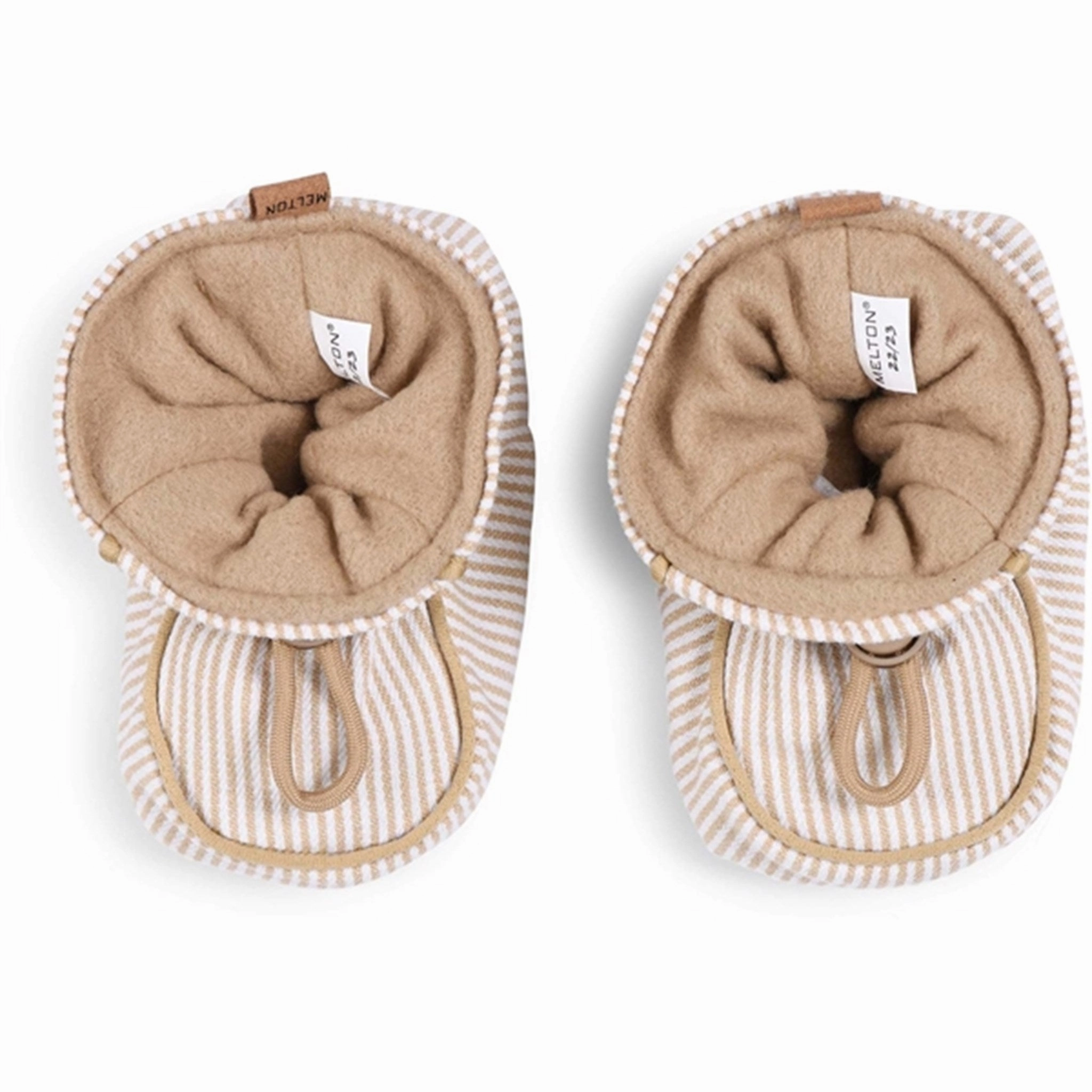 Melton Striped Textile Slippers Beige Adapted Living Fresh Drop