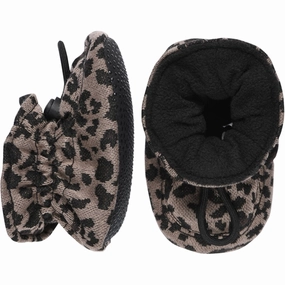 Everyday Comfort Melton Textile Slippers Leopard Leafless Tree