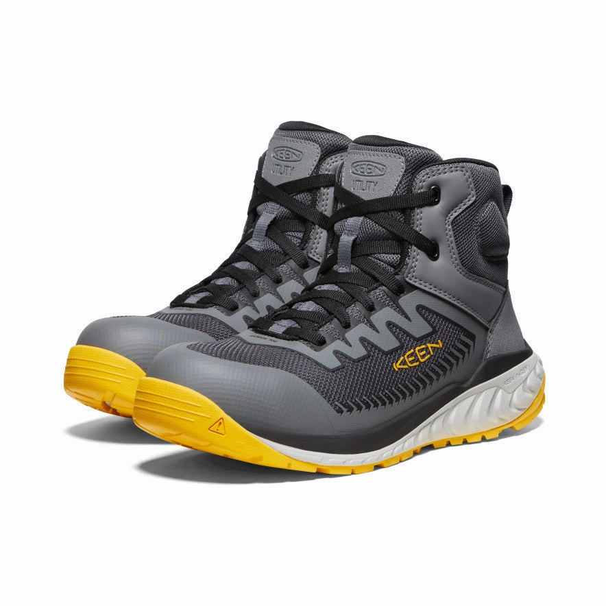 Men'S Arvada Mid Work Sneaker (Carbon Toe)  |  Black/Keen Yellow Ease Daily