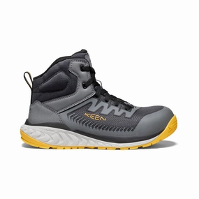 Lifestyle Built Function-Refined Men'S Arvada Mid Work Sneaker (Carbon Toe)  |  Black/Keen Yellow
