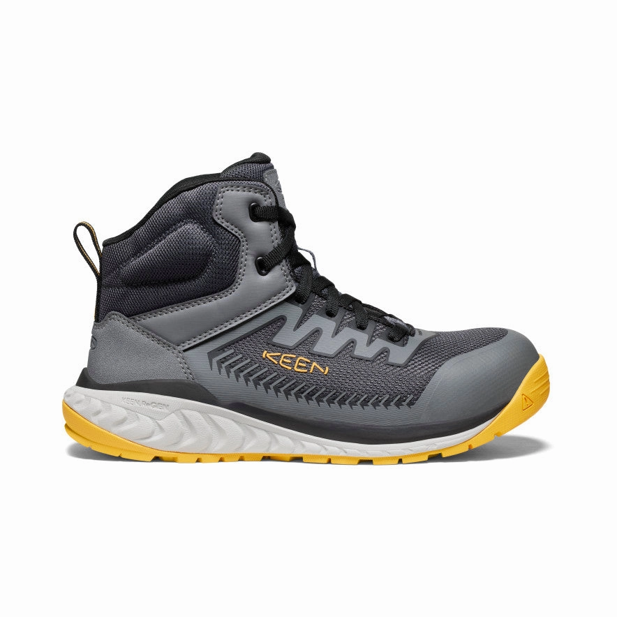 Lifestyle Built Function-Refined Men'S Arvada Mid Work Sneaker (Carbon Toe)  |  Black/Keen Yellow