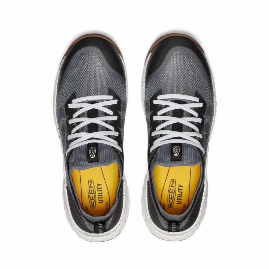 Redefined Casual Fit-Flow Men'S Arvada Shift Work Sneaker (Carbon Toe)  |  Steel Grey/Gum