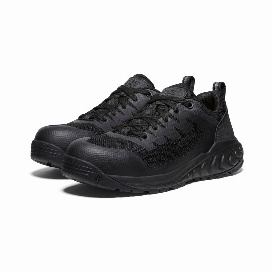 Men'S Arvada Work Sneaker (Carbon Toe)  |  Black/Black Elevated Simplicity Your Daily Vibe