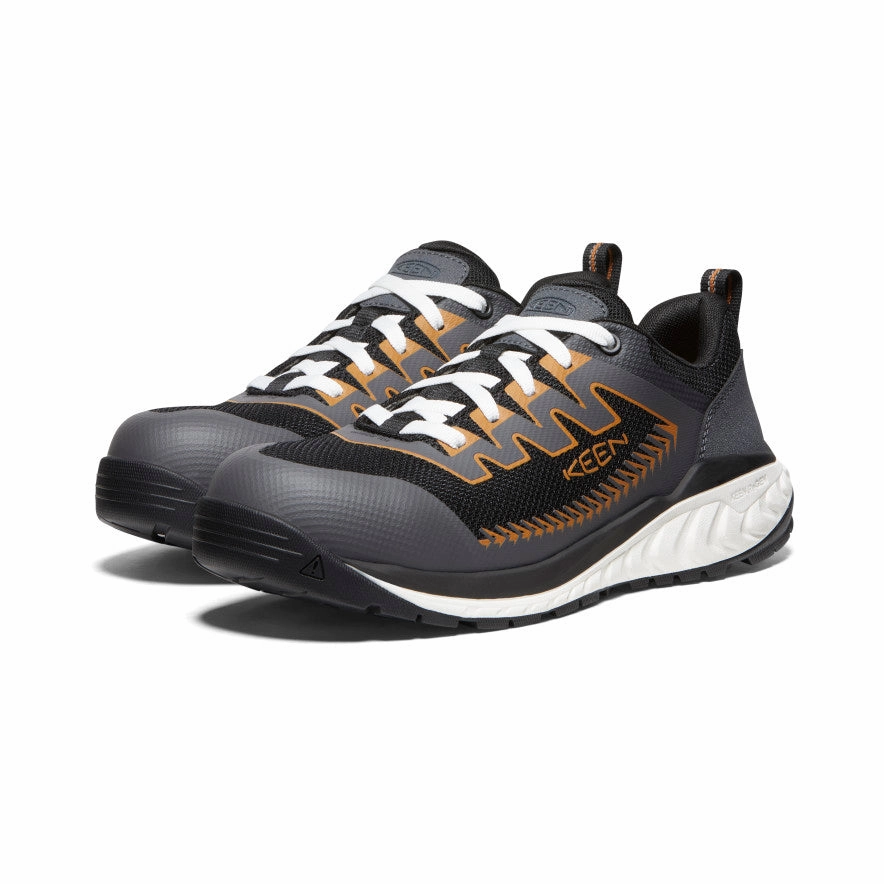 Men'S Arvada Work Sneaker (Carbon Toe)  |  Black/Curry Pure Lineswear Versatile Rhythm