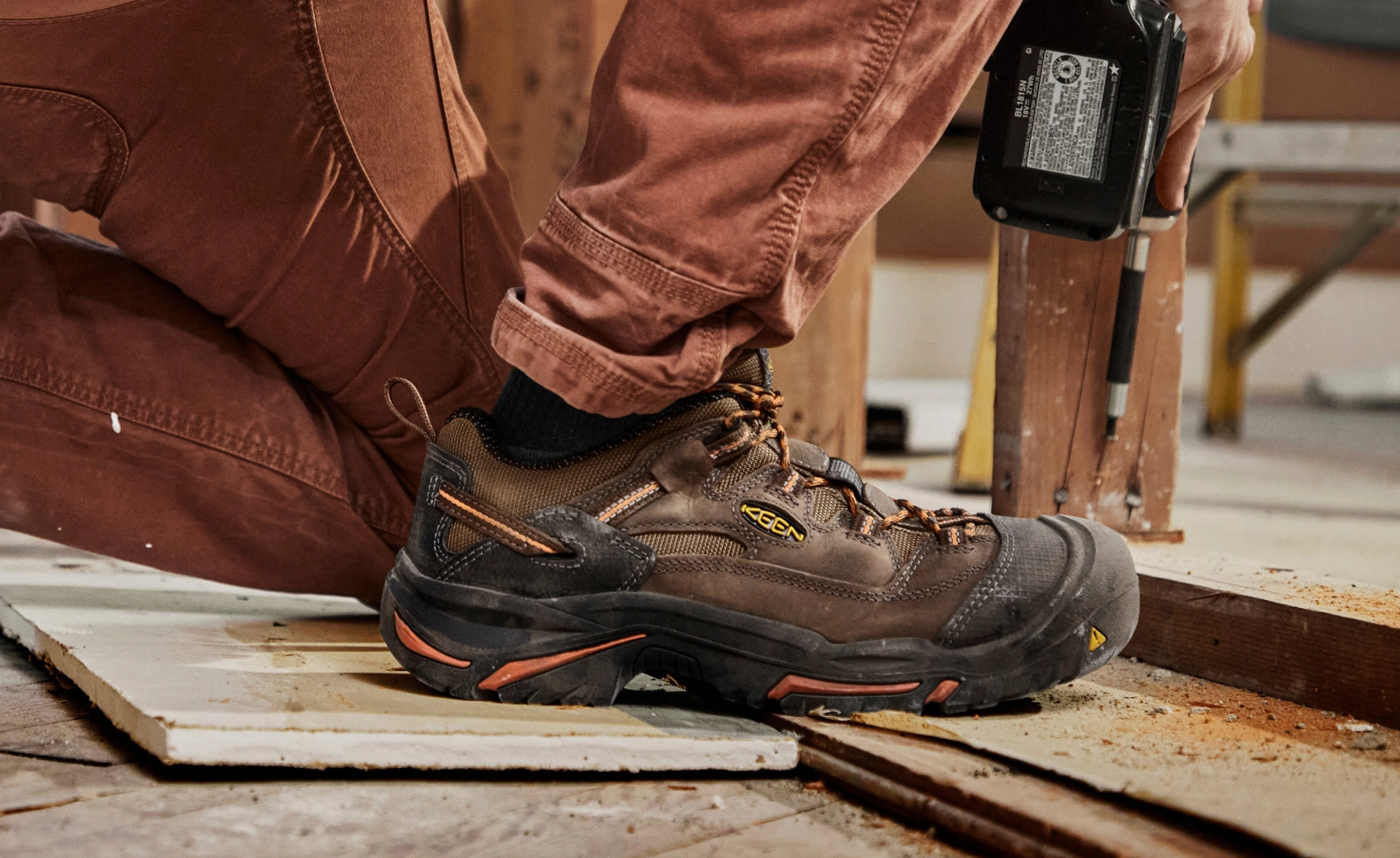 Progressive Edge Precision-Fit Men'S Braddock Low (Soft Toe)  |  Cascade/Orange Ochre